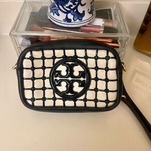 Tory Burch Black and White Crossbody Bag
